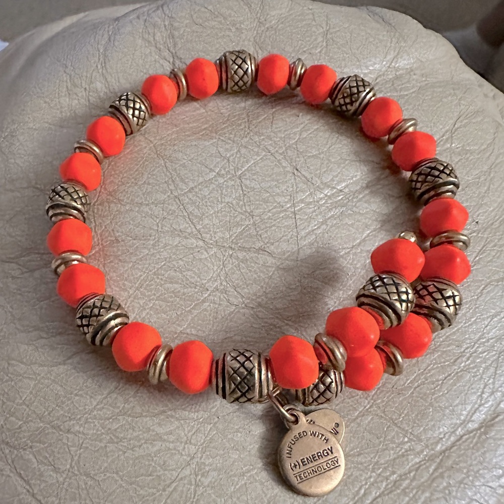 Alex and Ani Neon Orange Wrap Bracelet